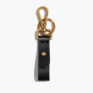 Madewell black leather key fob